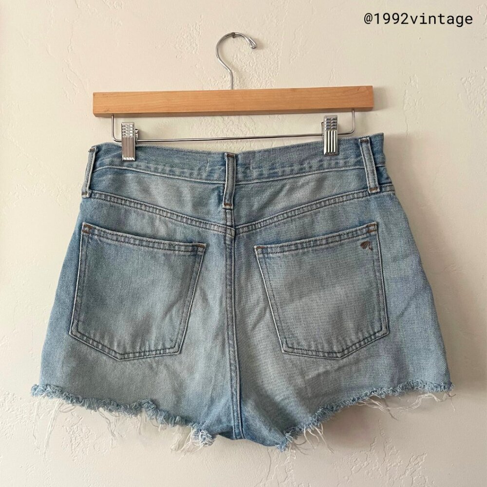 MADEWELL The Mom Jean Short Light Blue Wash Cutoffs  | Size 27 - Picture 2 of 3
